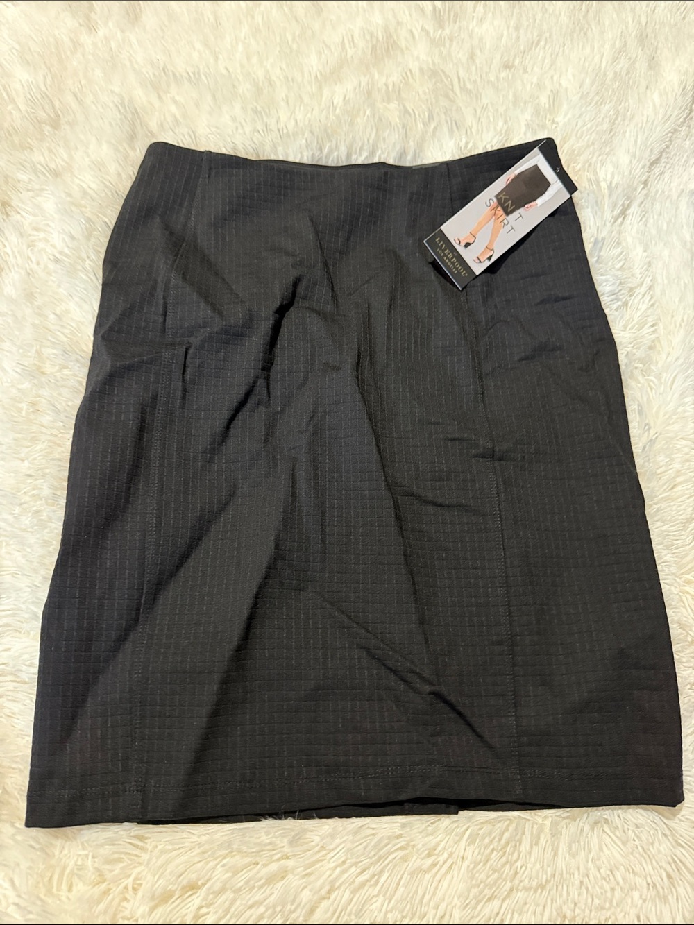 Liverpool Black Pinstripe Pencil Skirt